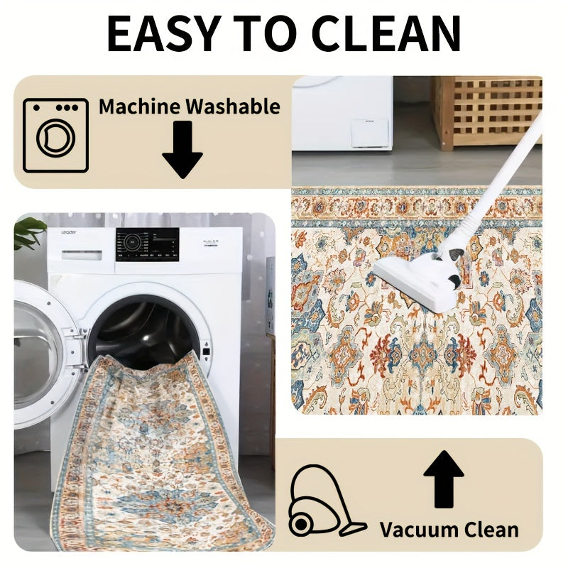 1pc Extra Large RV Camping Outdoor Patio Mat - Non-Slip Machine Washable 100% Polyester Portable Floor Mat for Living Room Medium Rug, Bedroom, Bathroom, Kitchen, Balcony, Beach, Lawn, Picnic & RV Decor, Outdoor Rugs, Vibrant Design