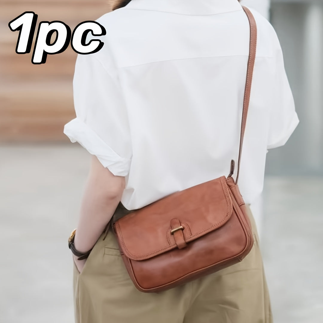 Ladies Leather Messenger Bag, Retro Crossbody Bag, Handbag, Crossbody Bag, Classic Design, Keep Your Daily Necessities Organized