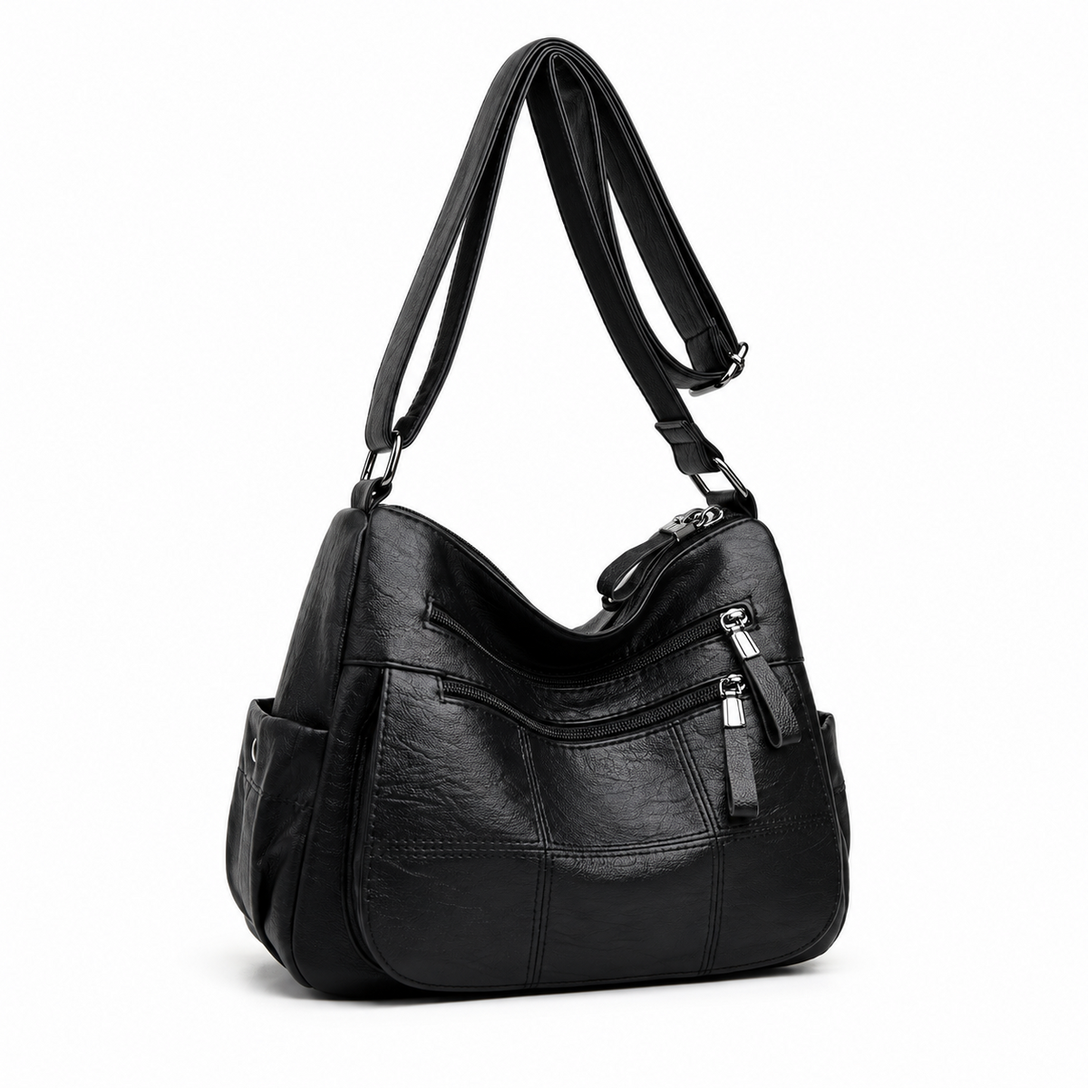 Classic Black Multi Pocket Crossbody Bag