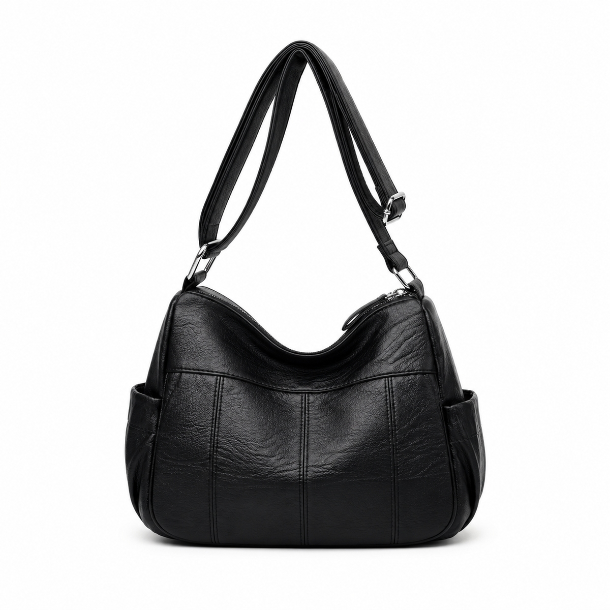 Classic Black Multi Pocket Crossbody Bag