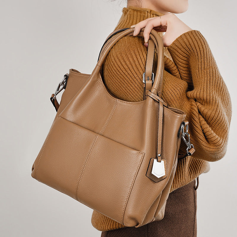 Genuine Leather Women's Bag 2025 Shoulder Bag Women's Large Capacity Tote Bag Crossbody Bag