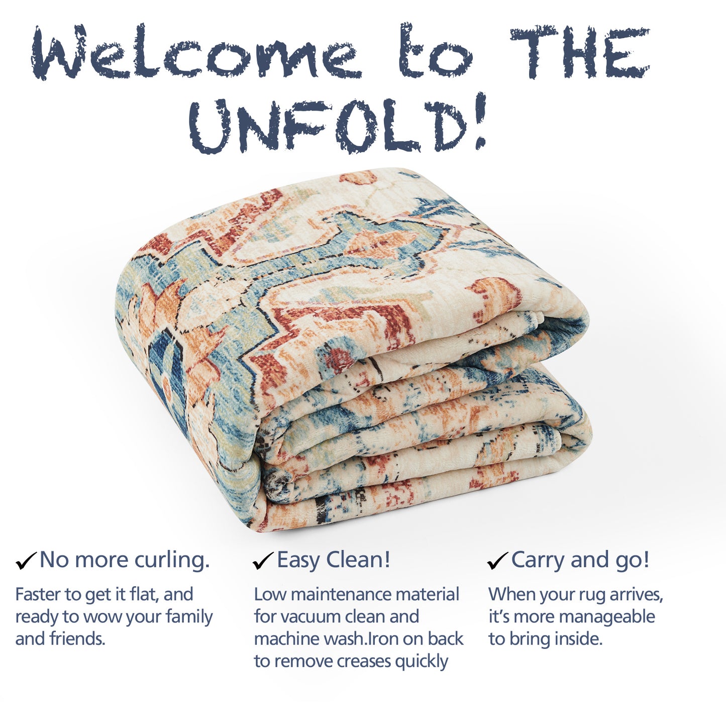 Area Rug, Vintage Carpet, Non Slip, Washable, Lightweight, Faux Wool, For Living Room, Bedroom, Kitchen, Office, Dining Room, Home Decor