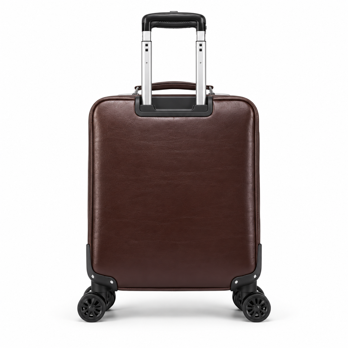 Classic Brown Spinner Trolley Travel Suitcase