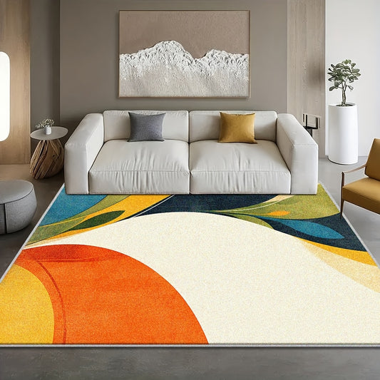 Imitation Cashmere+Washed Bottom Imitation Cashmere with Weight of 1200g per Square Meter + Thickness 8.6mm 1pc, Modern Minimalist Colored Patterned Area Carpets, Machine Washable Floor Mat - Suitable for Living Room, Office,
