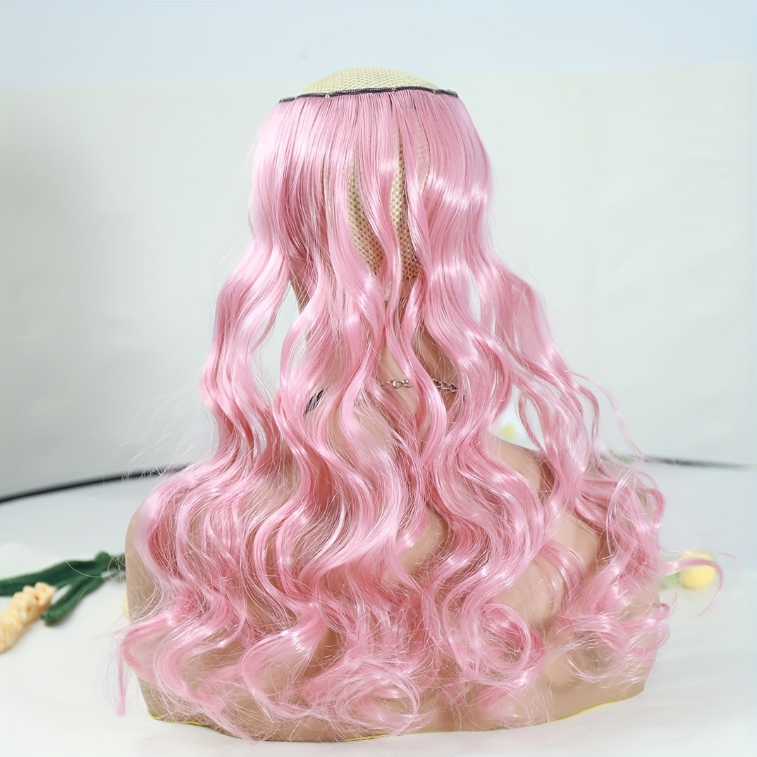 18 Inch Long Curly Clip-in Hair Extensions - Women's Versatile 4 Clip Design, Multi-color Optional, Suitable for Halloween and Christmas, New Year and other festive occasions, Easy to use