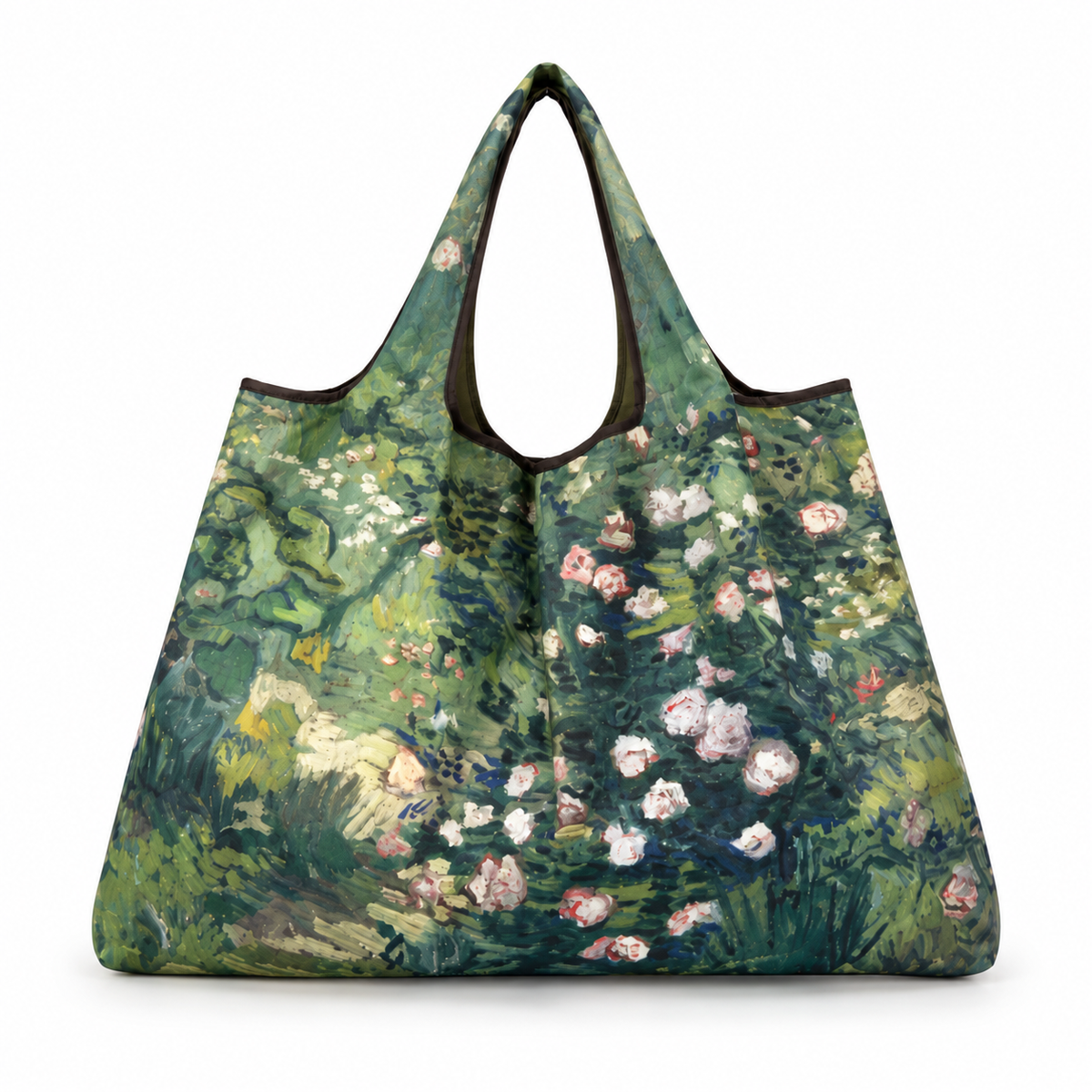 Impressionist Floral Garden Oversized Tote Bag