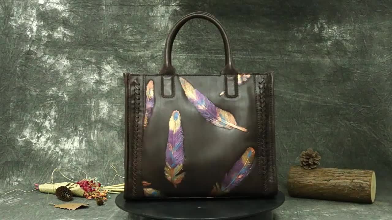 Vintage-Style Leather Tote Bag With Sling Strap, Large Capacity Handbag For Women