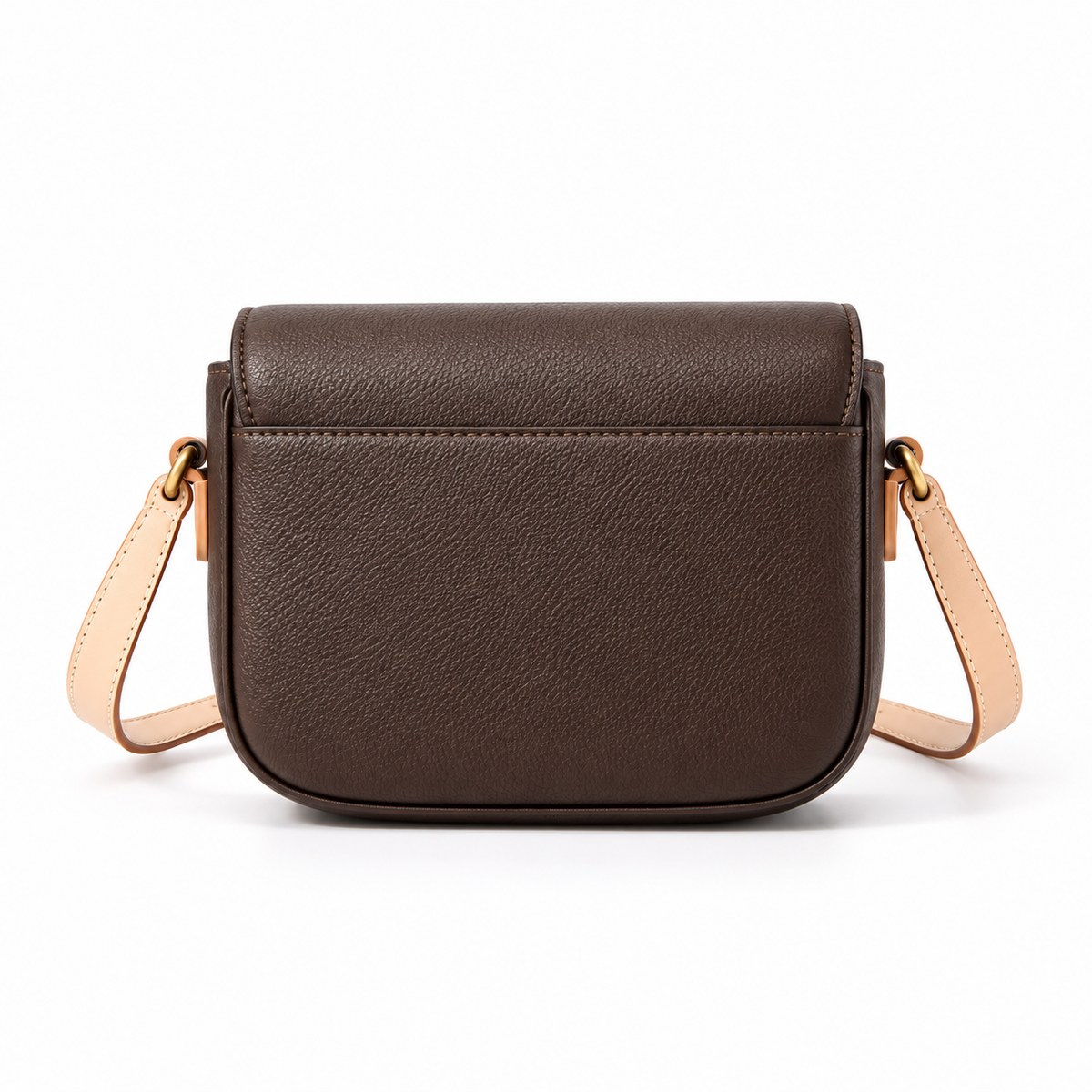 Vintage Brown Saddle Crossbody Shoulder Bag