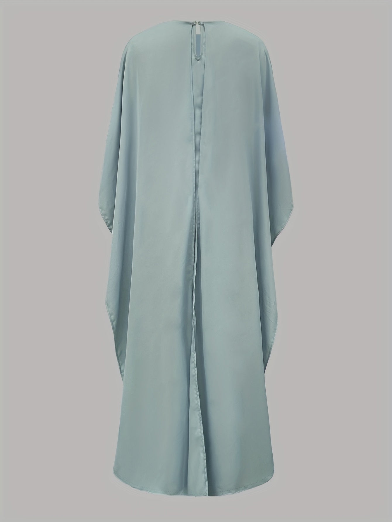 Elegant Women's Abaya Cape Dress | Solid Color, Fitted Silhouette, Full-Length Zipper Front, Small Round Neck, Machine Washable, All-Season Versatile Wear for Casual & Formal Occasions
