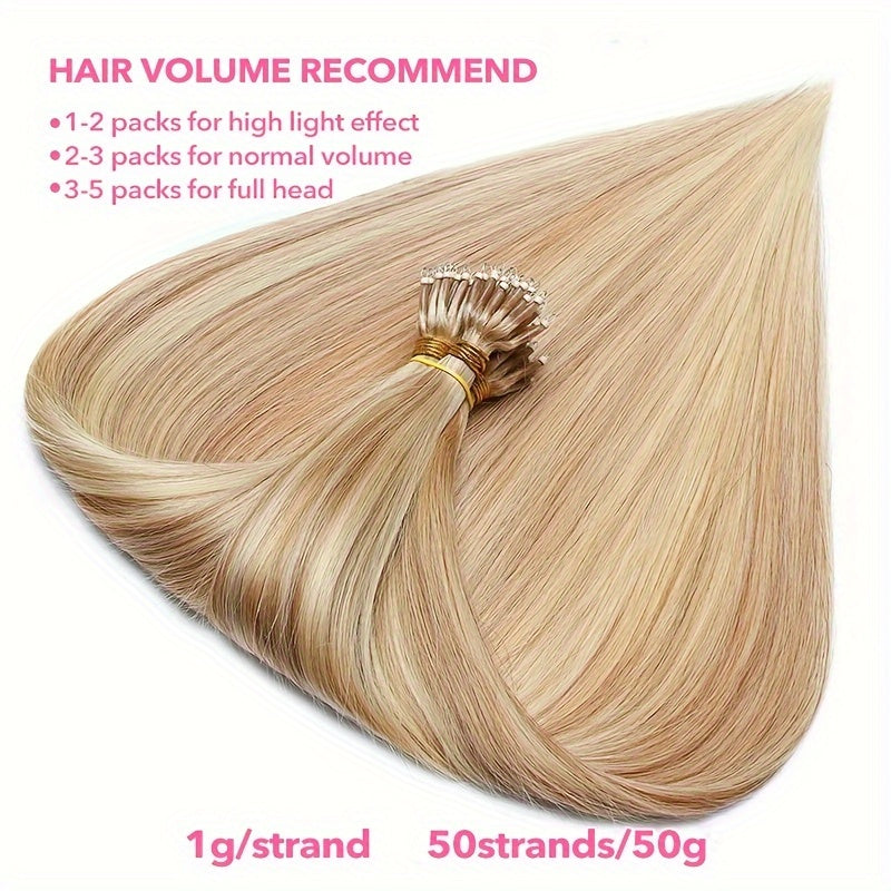 50g/50s Real Human Hair Nano Tip Hair Extensions