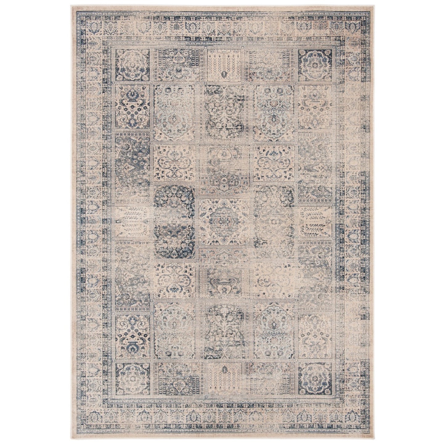 Vintage Collection VTG127 Non-Slip Indoor Power Loomed Easy Care Area Medium Rug For Home Decor Rug for Living Room, Bedroom,Turkish Carpet, Dining Room, Home Office, Basement