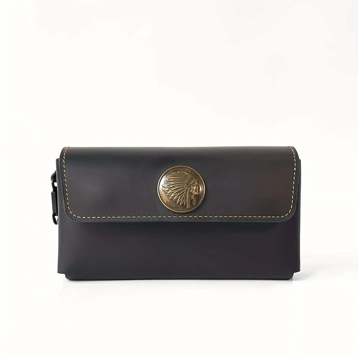 Men's Genuine Leather Belt Bag, Stylish And Simple Mobile Phone Bag, Suitable For Hiking, Camping, Outdoor Commuting, Multifunctional Waist Bag