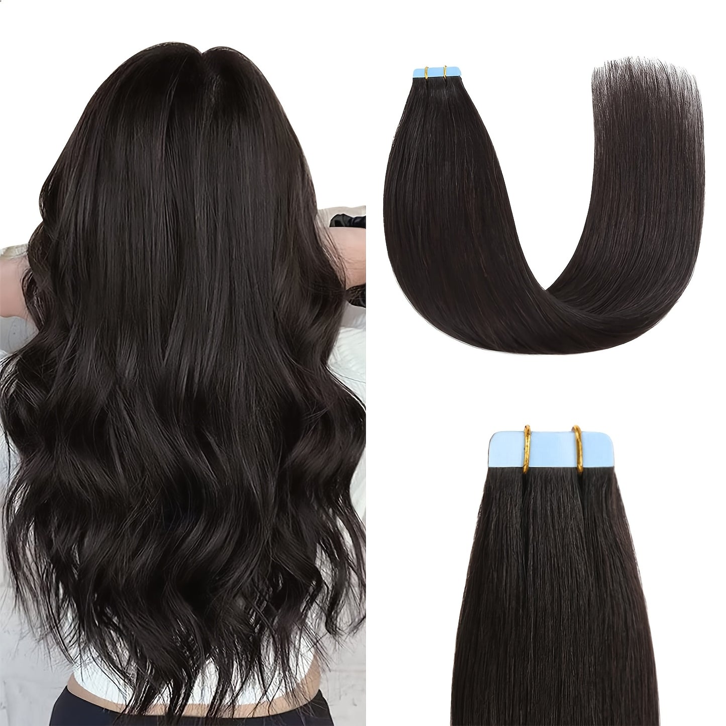 18-26 Inch 20pcs/Pack Remy Straight Invisible Tape Adhesive Hair Extensions