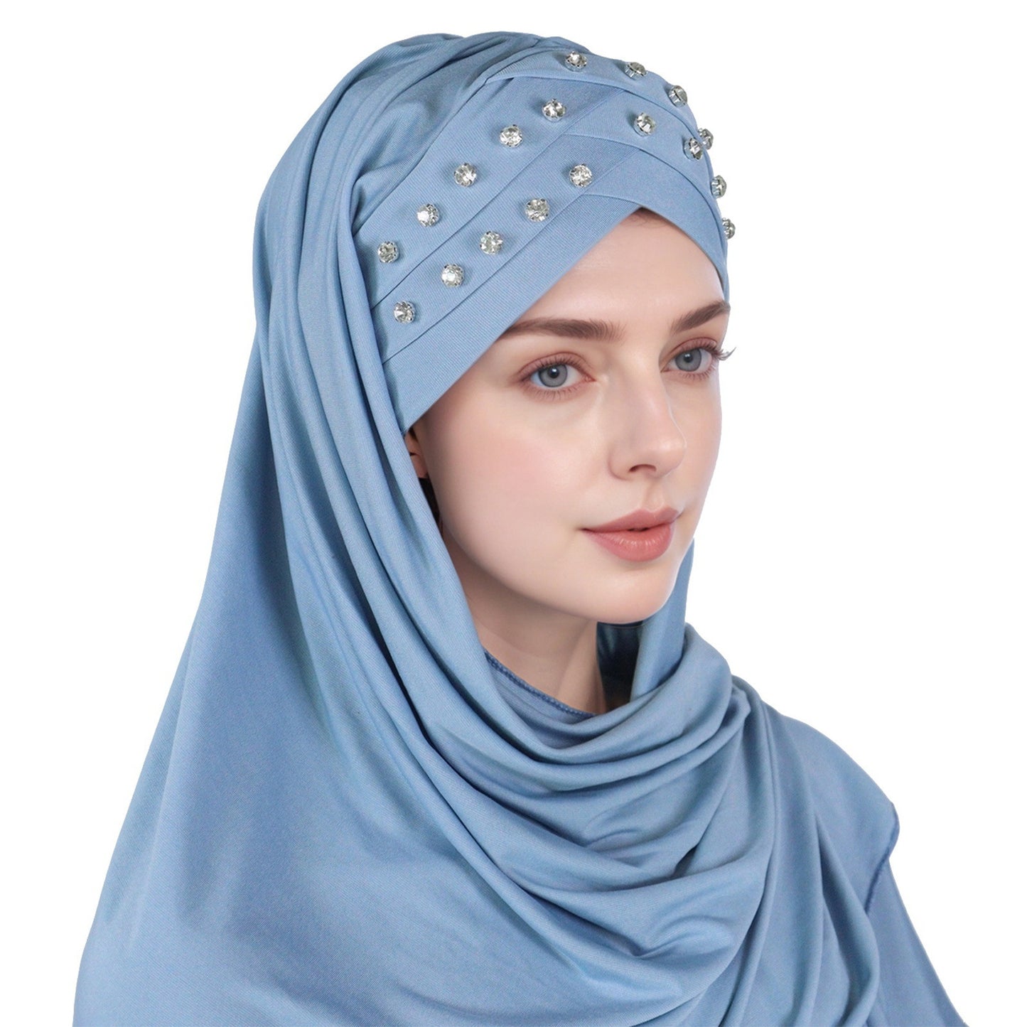 Women's Breathable Stretchy 3-Layer Middle Eastern Muslim Hijab Scarf