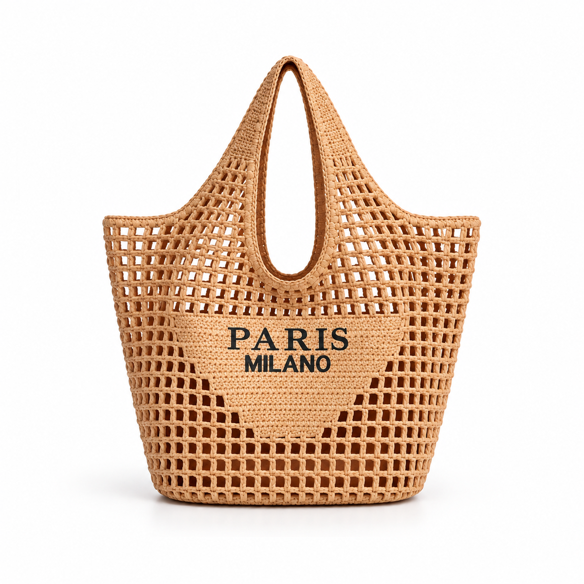 Paris Milano Open Weave Crochet Tote