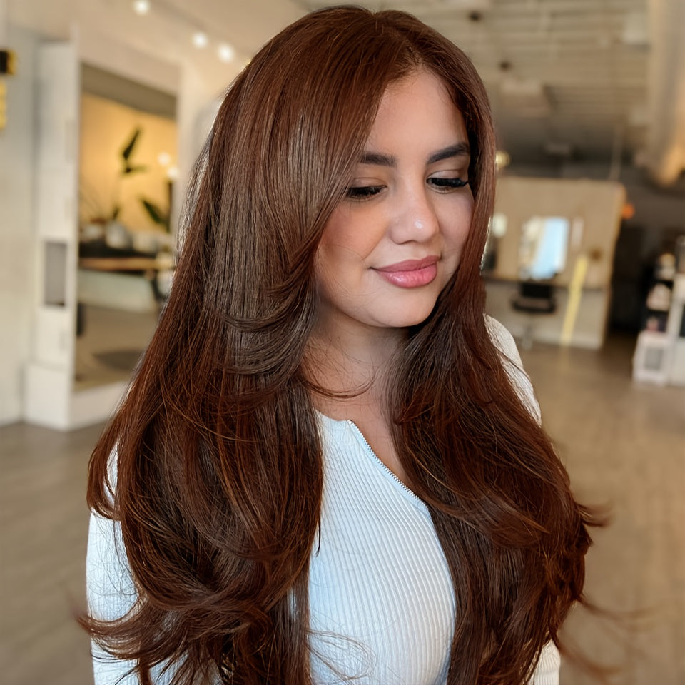 #4 Brown | 100% Virgin Human Hair Extensions 3 Bundles - Brazilian Remy Clip-Ins for School, College, Party & Dating | Soft, Tangle-Free & Smooth | Back to School Ready! Limited Time Offer
