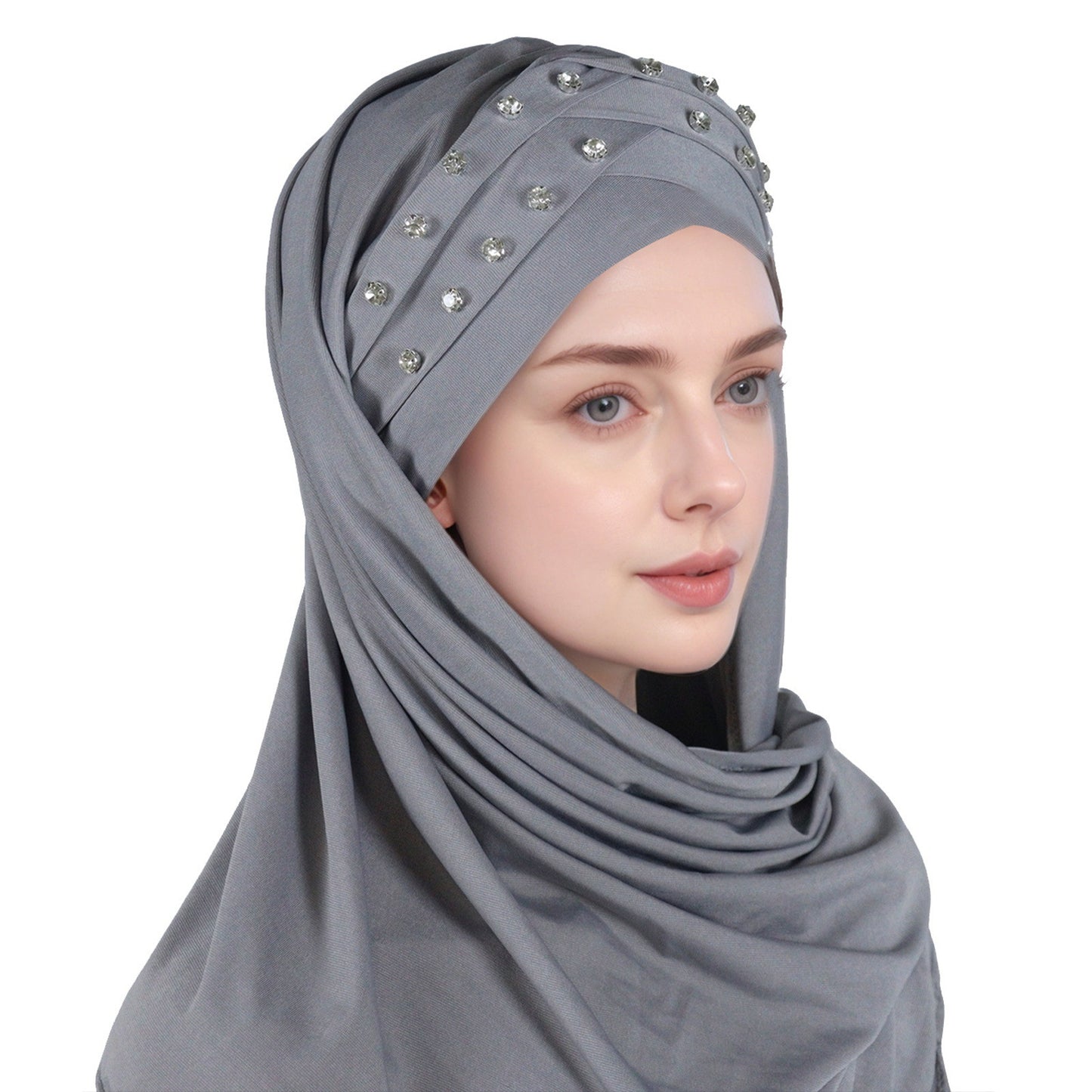 Women's Breathable Stretchy 3-Layer Middle Eastern Muslim Hijab Scarf