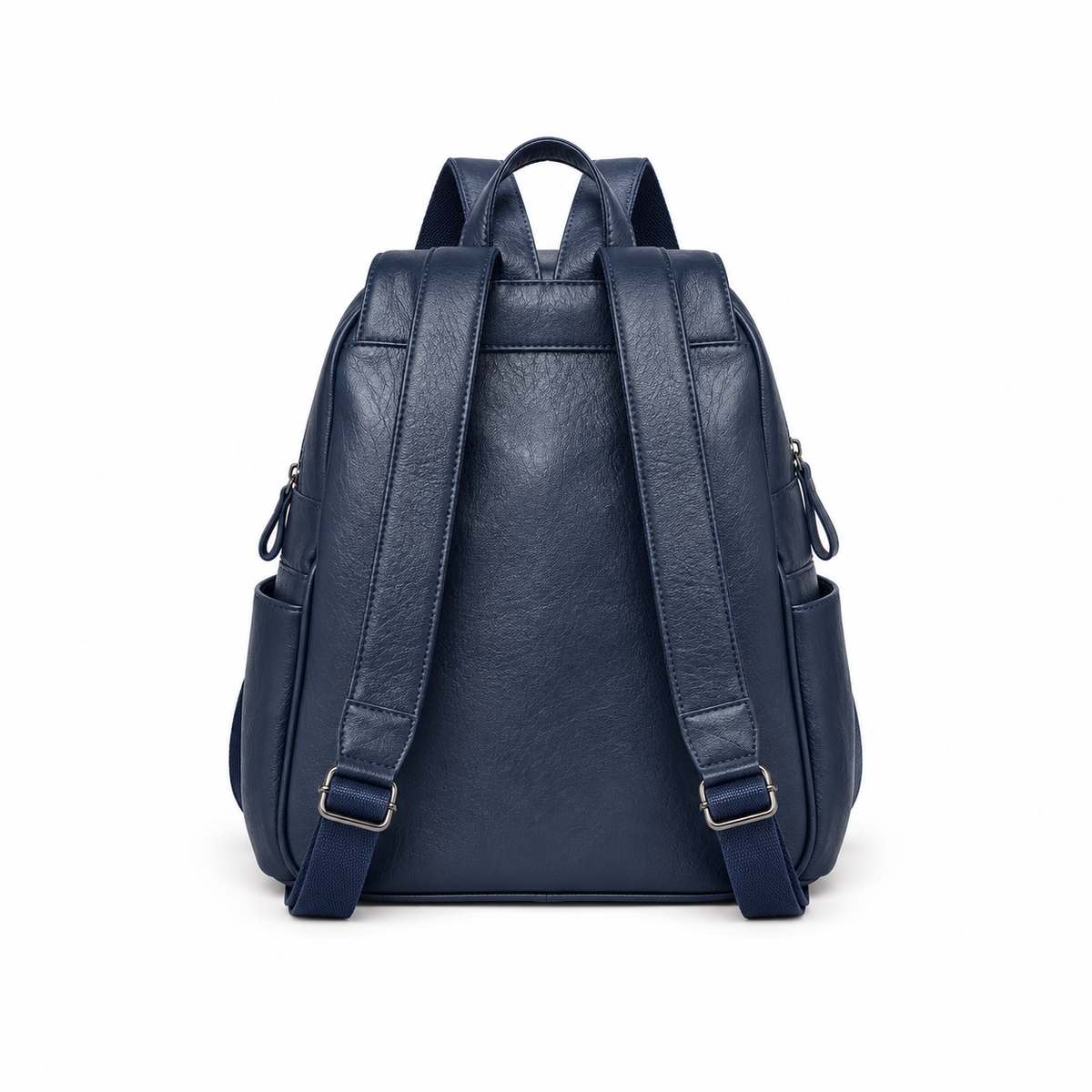 Dark Navy Blue Adjustable Flap Backpack