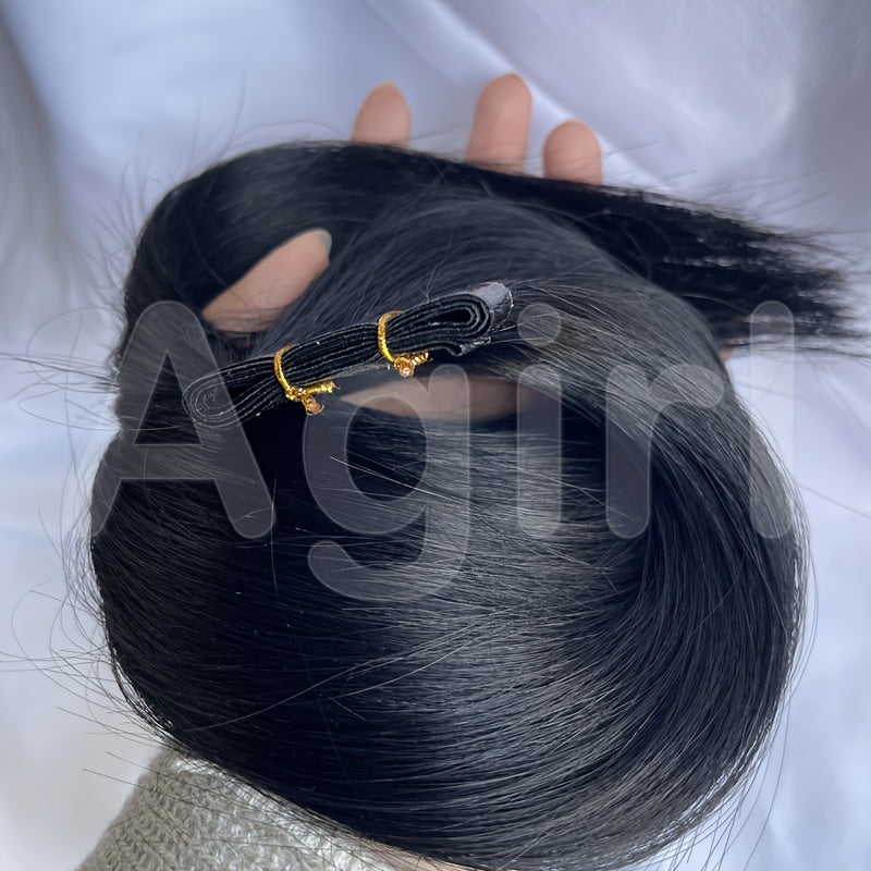 Invisible Long Tape PU Skin Weft Human Hair Bundles No Glue Real Natural Hair Seamless 16inch Weft Hairpieces for Salon Supply