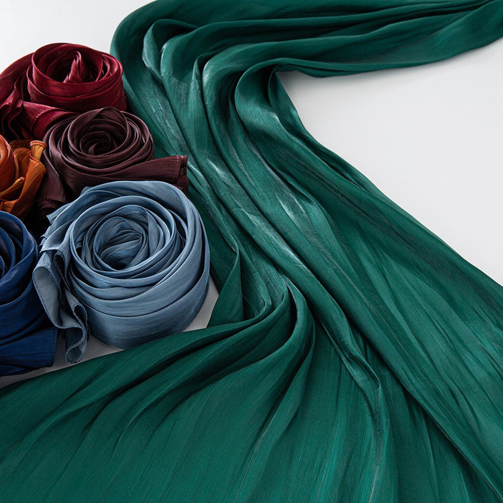 Women's Lightweight Breathable Gauze Headscarf - Versatile Long Flowy Scarf & Shawl for Muslim Hijab, Outdoor Casual Daily Wear, All-Season Machine Washable, 70.87x25.98inch