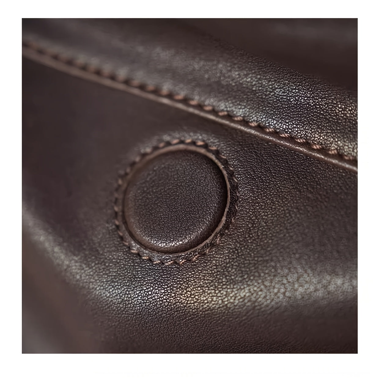 Top-Grain Vintage Genuine Leather Tote Messenger Bag - Flap Closure, Fixed Shoulder Strap, Large Capacity