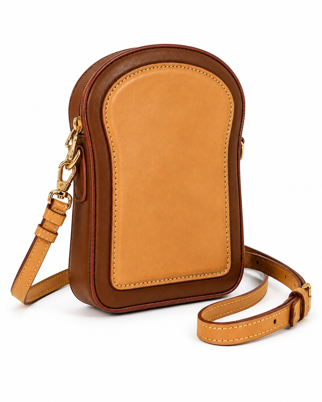 LunaCraft Two-Tone Leather Crossbody Bag