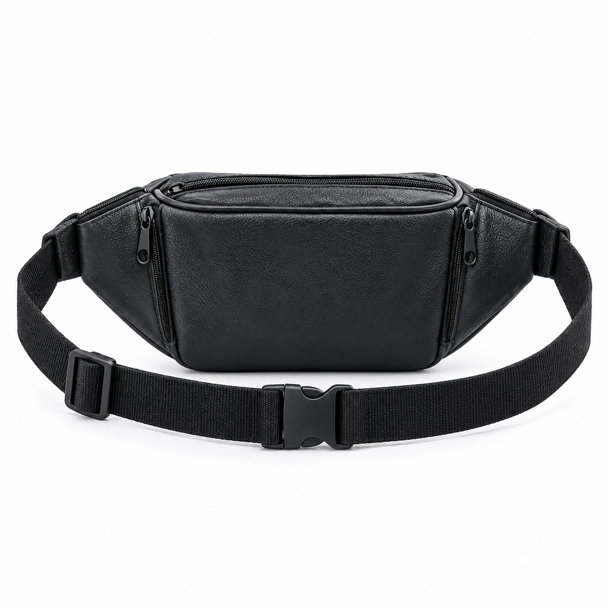 Black Multi Pocket Adjustable Waist Bag
