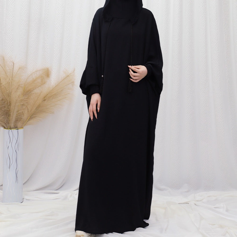 Women's Islamic Prayer Dress & Modest Jibab Abaya - Soft Pink (Pastel) Full Coverage Hijab Robe with Sleeves, for Ramadan, Travel, Daily Prayer - Muslim Kaftan, Muslimah Clothing, Modestwear Outfit, Elegant Drape, Breathable Fabric