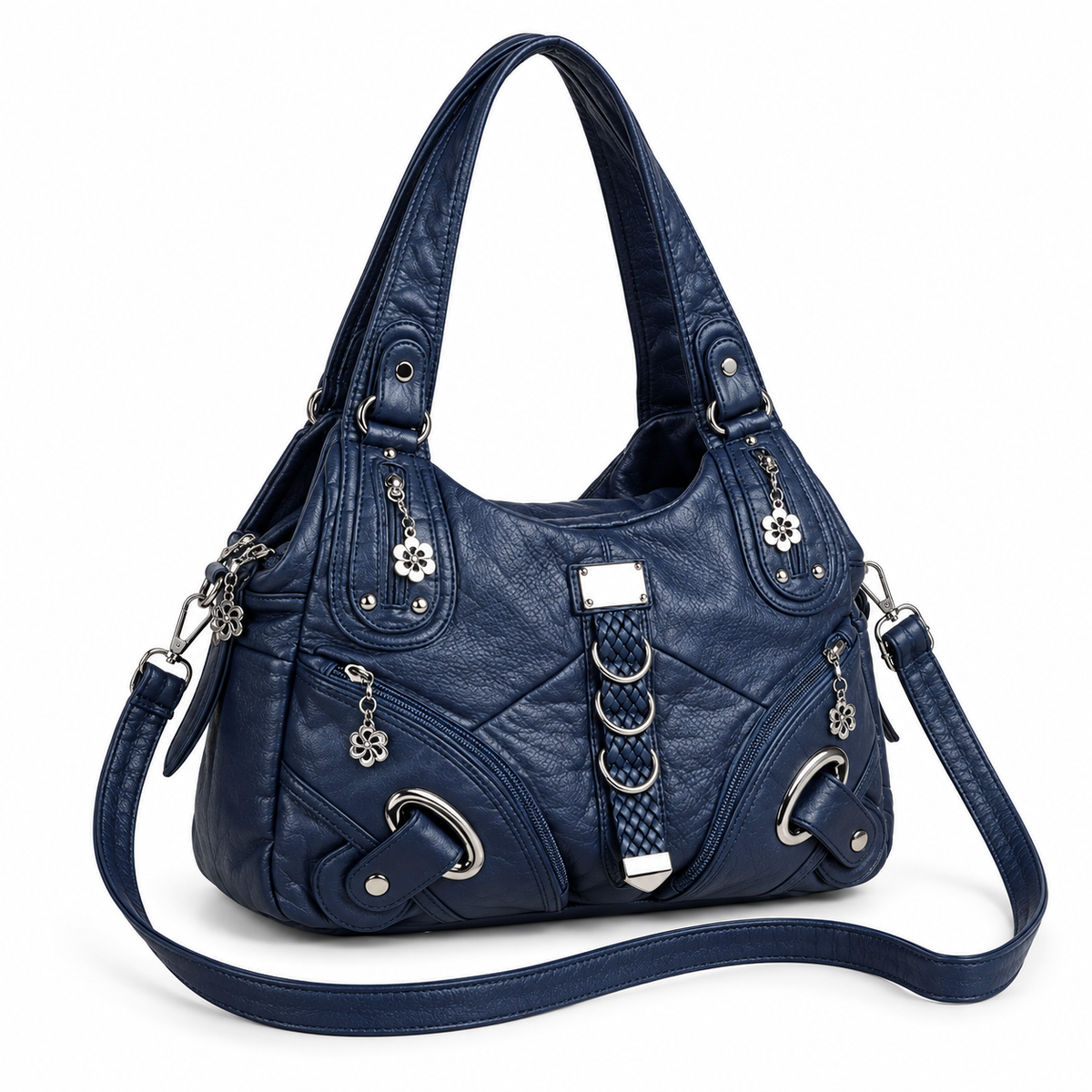 Elegant Navy Blue Crossbody Bag