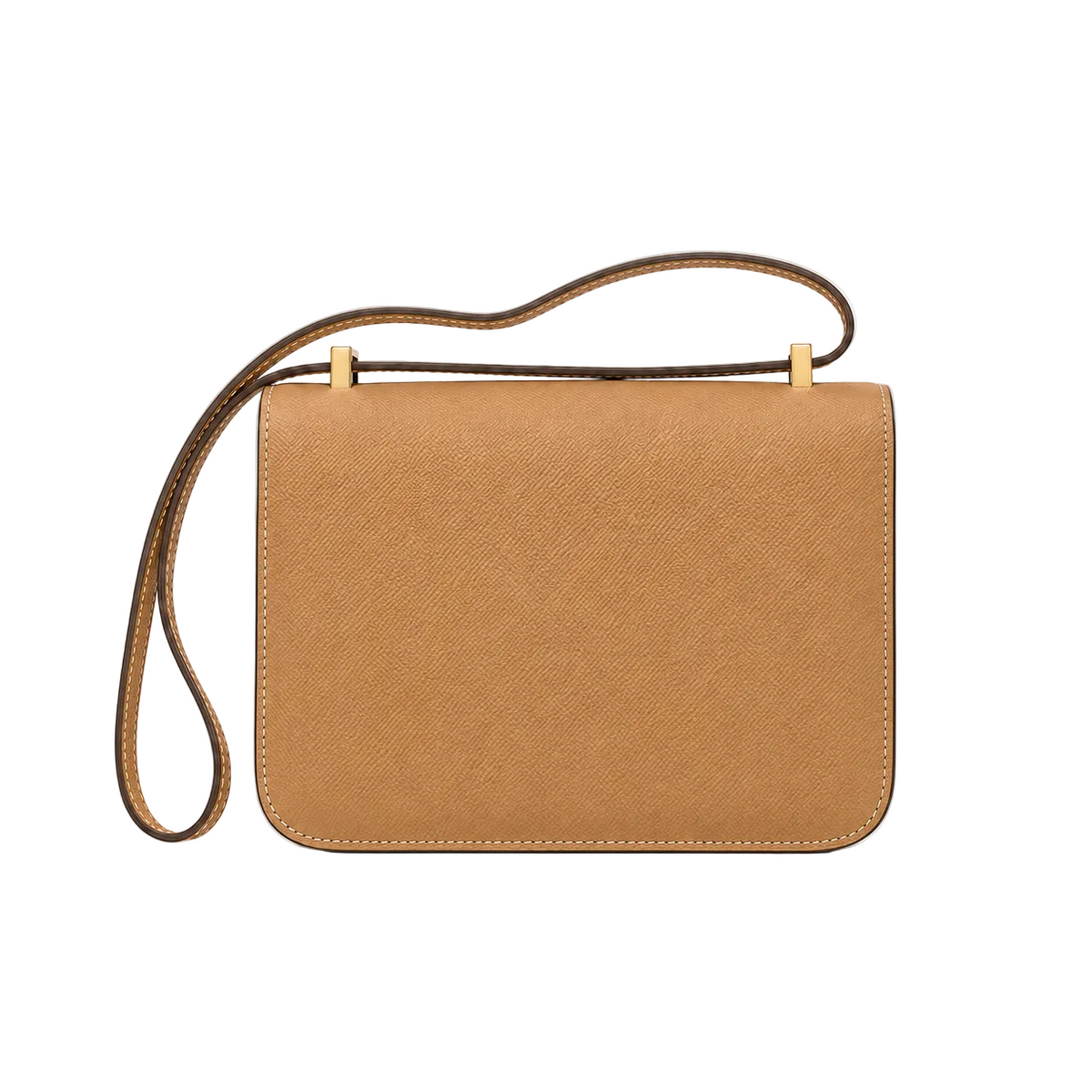 Camel Structured Crossbody Shoulder Bag