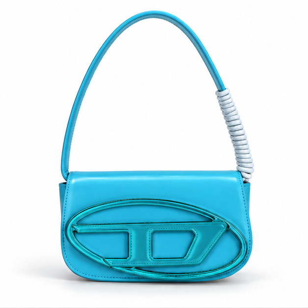 Turquoise Glossy Mini Shoulder Bag