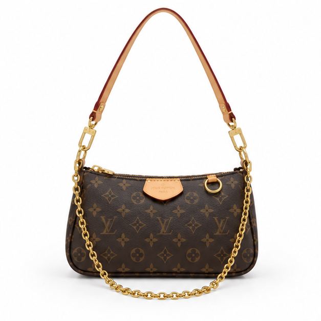 Brown Monogram Chain Shoulder Bag