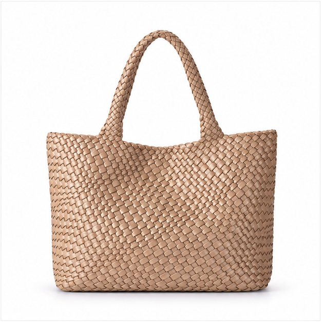 Apricot Woven Everyday Carry Tote Bag