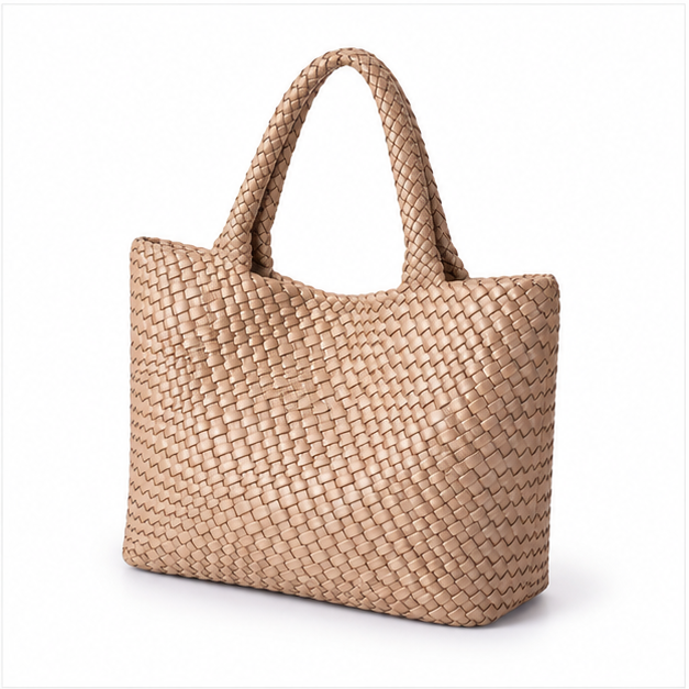 Apricot Woven Everyday Carry Tote Bag