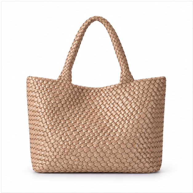Apricot Woven Everyday Carry Tote Bag