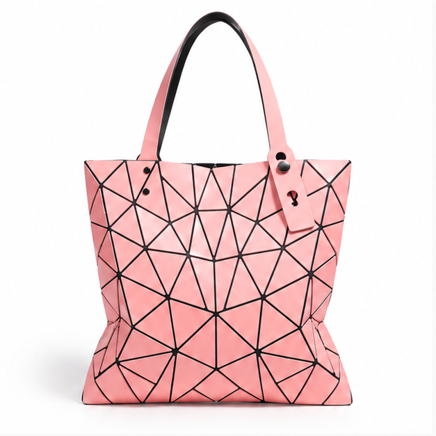 Geometric Mosaic Pink Everyday Tote Bag