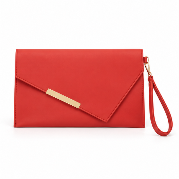 Red Envelope Clutch Wristlet Evening Bag