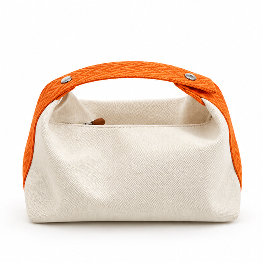 Orange Strap Casual Canvas Handbag Purse