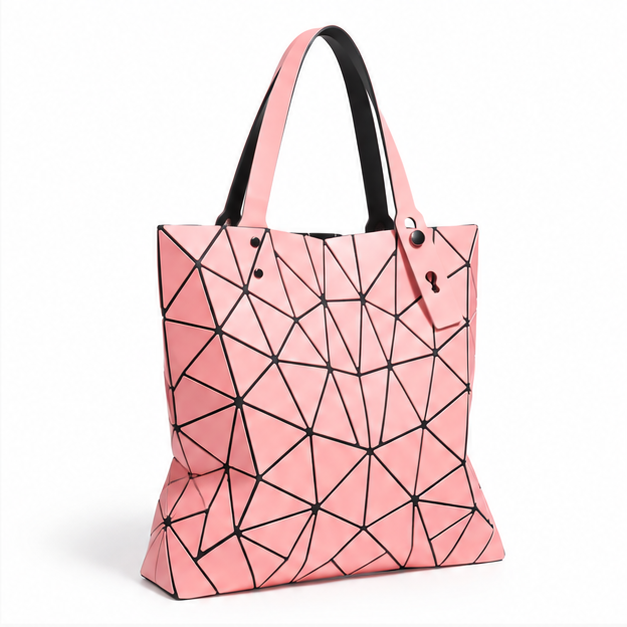 Geometric Mosaic Pink Everyday Tote Bag