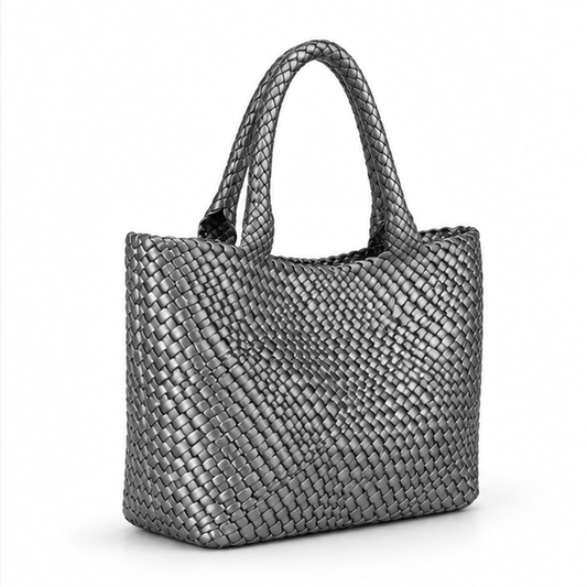 Metallic Woven Everyday Carry Tote Bag