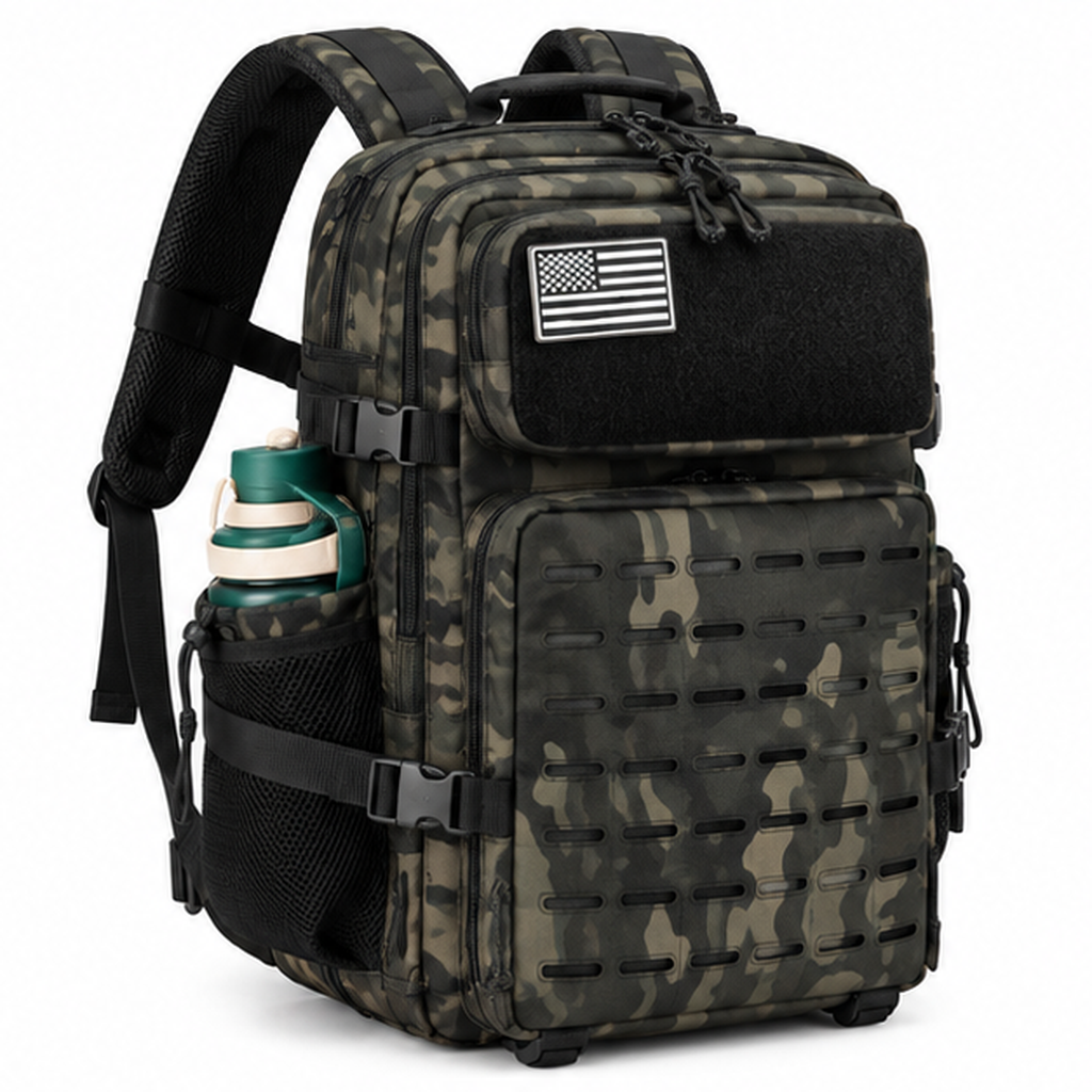 45L Tactical Camouflage Military Travel Backpack