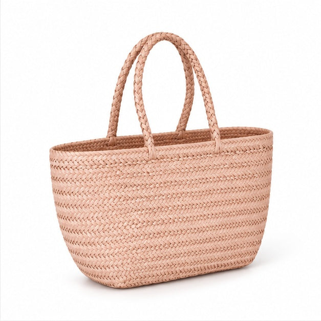 Elegant Woven Straw Everyday Tote Bag