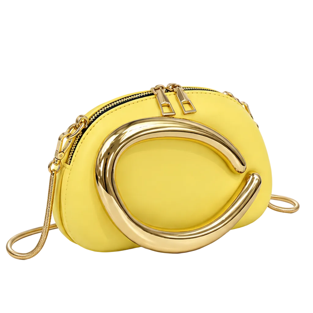 Yellow Gold Accent Evening Clutch Bag
