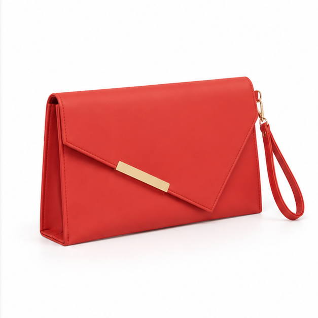Red Envelope Clutch Wristlet Evening Bag