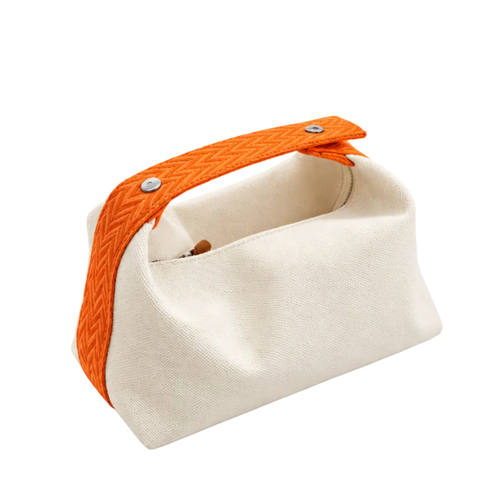 Orange Strap Casual Canvas Handbag Purse
