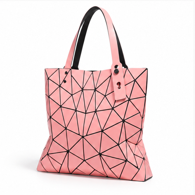 Geometric Mosaic Pink Everyday Tote Bag