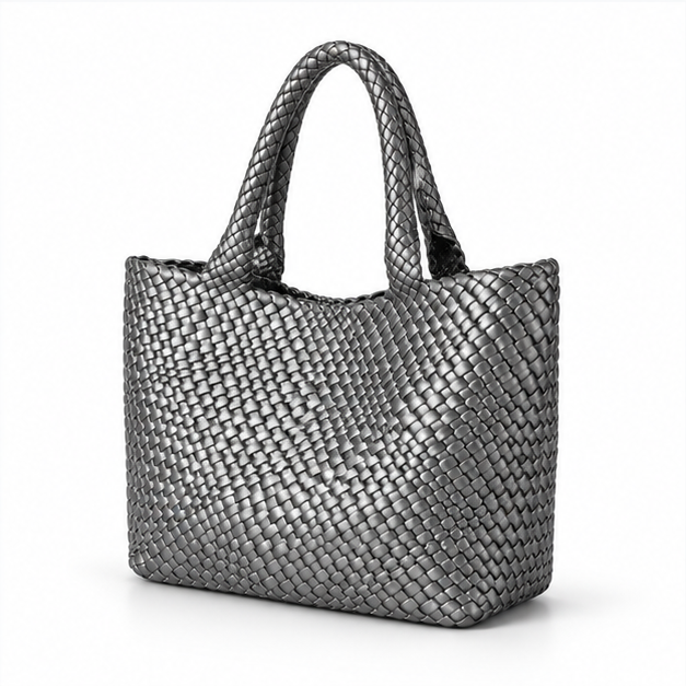 Metallic Woven Everyday Carry Tote Bag
