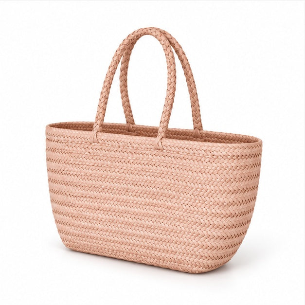 Elegant Woven Straw Everyday Tote Bag