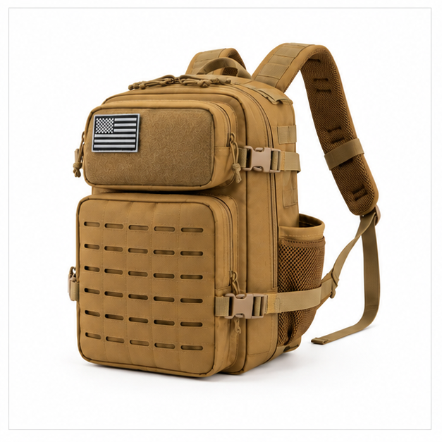 Khaki 25L Tactical Outdoor Military Backpack