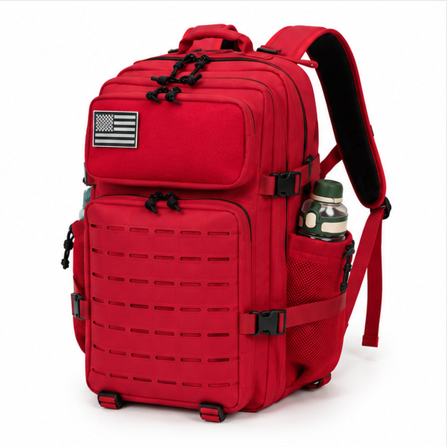 Red Tactical MOLLE Outdoor Travel Backpack